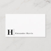 Moderne Eenvoudige Vetgedrukte Typografie Monogram Visitekaartje (Voorkant)