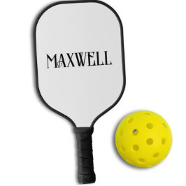 Moderne Eenvoudige Vetgedrukte Zwart Wit Familiena Pickleball Paddle