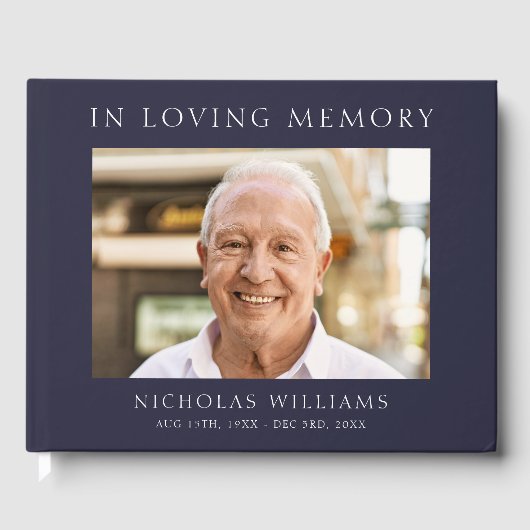 Moderne eenvoudige viering van het leven gastenboek (Voorkant)