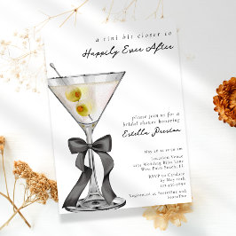 Moderne Eenvoudige Vies Martini Bruidsdouche Kaart