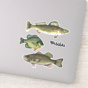 Moderne eenvoudige vis waarvan ik hou, minimalisti sticker