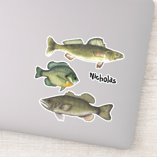 Moderne eenvoudige vis waarvan ik hou, minimalisti sticker (Detail)