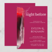 Moderne, eenvoudige Viva Magenta repesal Dinner Kaart (Voorkant / Achterkant)