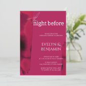 Moderne, eenvoudige Viva Magenta repesal Dinner Kaart (Staand voorkant)