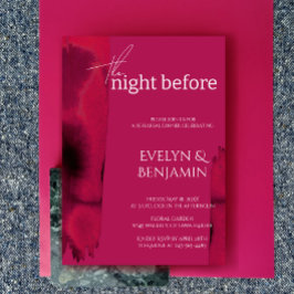 Moderne, eenvoudige Viva Magenta repesal Dinner Kaart