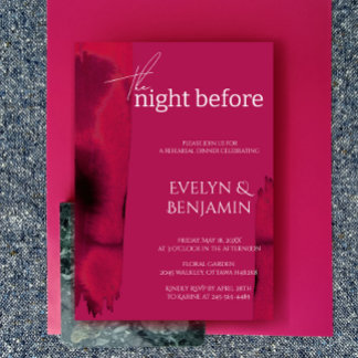 Moderne, eenvoudige Viva Magenta repesal Dinner Kaart