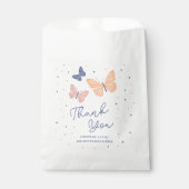 Moderne Eenvoudige Vlinderverjaardag Bedankzakje (Voorkant)