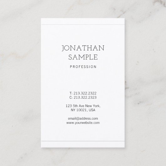 Moderne, eenvoudige vormgeving, elegant design, pr visitekaartje (Voorkant)