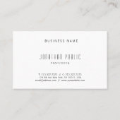 Moderne, eenvoudige vormgeving, elegant visitekaartje (Achterkant)