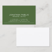Moderne, eenvoudige vormgeving met een groene, gro visitekaartje (Voorkant / Achterkant)