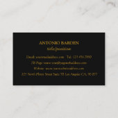 Moderne, eenvoudige vormgeving met metalen goud en visitekaartje (Achterkant)