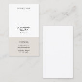 Moderne, eenvoudige vormgeving - Verticaal design Visitekaartje (Voorkant / Achterkant)