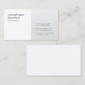 Moderne, eenvoudige vormgeving, zilverwitte vlek visitekaartje (Voorkant / Achterkant)