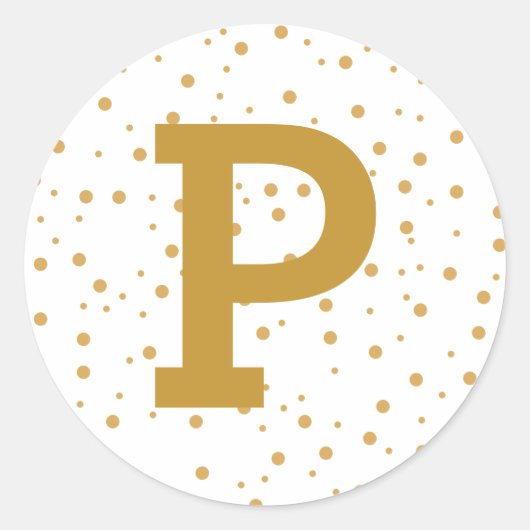 Moderne Eenvoudige Vreugde Gepersonaliseerde Goude Ronde Sticker (Voorkant)