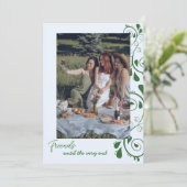 Moderne eenvoudige vrienden foto Vakantie Kaart (Staand voorkant)