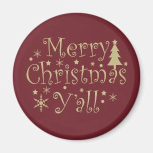 Moderne Eenvoudige Vrolijk Kerstfeest Magneet