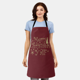 Moderne Eenvoudige Vrolijk Kerstfeest Schort