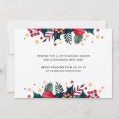 Moderne Eenvoudige Vrolijke Kerstfoto Zakelijk Feestdagenkaart (Achterkant)