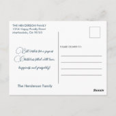 Moderne Eenvoudige Vrolijke Kerstmis 1 Foto Briefkaart (Achterkant)