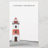 Moderne eenvoudige vuurtoren voor eenvoudige Water Briefpapier (Voorkant)