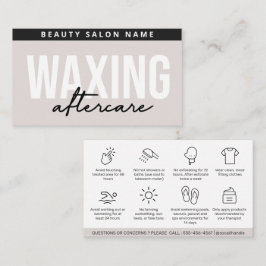 Moderne eenvoudige wasverzadigingskaart voor haarv visitekaartje