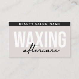 Moderne eenvoudige wasverzadigingskaart voor haarv visitekaartje