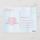 Moderne Eenvoudige Waterverf Flip Flop Pool Party Briefkaart (Achterkant)