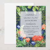 Moderne Eenvoudige Waterverf Navy Blue Mum Thistle Kaart (Voorkant / Achterkant)