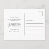 Moderne Eenvoudige Waterverf Nieuw adres Aankondigingskaart (Achterkant)