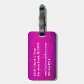 Moderne eenvoudige Waterverf Ombre Monogram Bagagelabel (Achterkant verticaal)