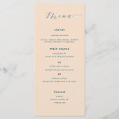 Moderne eenvoudige Waterverf Sandy Beach bruiloft Menu (Voorkant)