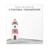 Moderne, eenvoudige Waterverf vuurtoren Notitieblok (Voorkant)