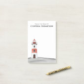 Moderne, eenvoudige Waterverf vuurtoren Post-it® Notes (Op bureau)