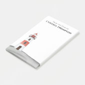 Moderne, eenvoudige Waterverf vuurtoren Post-it® Notes (Schuin)