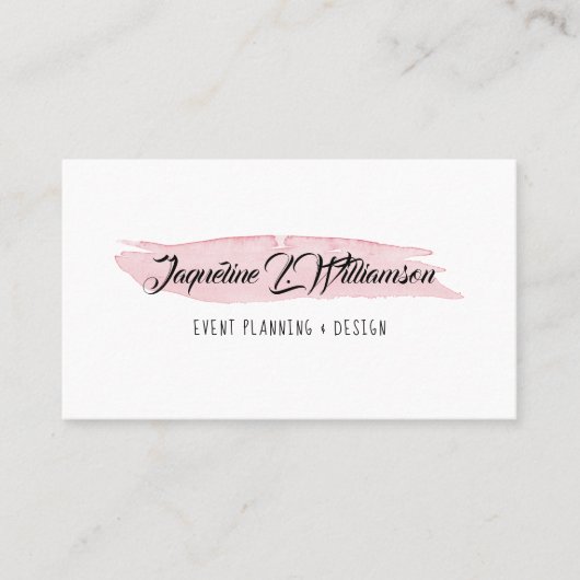 Moderne, eenvoudige Waterverf wash Art Design Busi Visitekaartje (Voorkant)