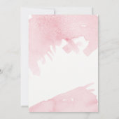 Moderne eenvoudige Waterverf Wassen roze penseelst Kaart (Achterkant)