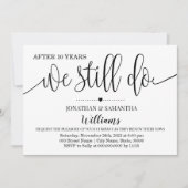 Moderne eenvoudige We doen nog steeds Trouwdag Kaart (Voorkant)