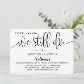 Moderne eenvoudige We doen nog steeds Trouwdag Kaart (Staand voorkant)