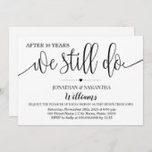 Moderne eenvoudige We doen nog steeds Trouwdag Kaart (Voorkant / Achterkant)