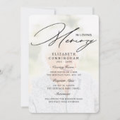 Moderne eenvoudige weergave, Requiem, begrafenis Kaart (Voorkant)