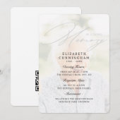 Moderne eenvoudige weergave, Requiem, begrafenis Kaart (Voorkant / Achterkant)