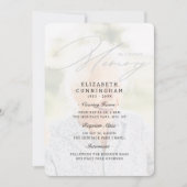 Moderne eenvoudige weergave, Requiem, begrafenis Kaart (Voorkant)