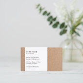 Moderne, eenvoudige whiteconsultant voor kartonnen visitekaartje (Staand voorkant)