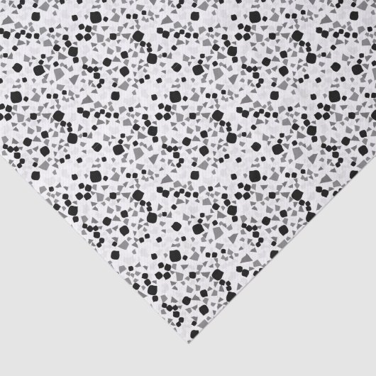 Moderne eenvoudige whitepaper over terrazzo-weefse tissuepapier (Detail)