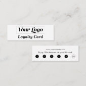 Moderne, eenvoudige whitepaper voegt uw Logo op ma Mini Visitekaartje (Voorkant / Achterkant)