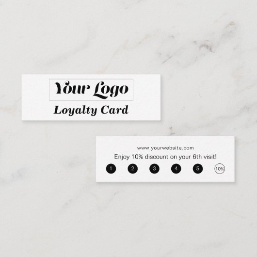 Moderne, eenvoudige whitepaper voegt uw Logo op ma Mini Visitekaartje (Voorkant / Achterkant)