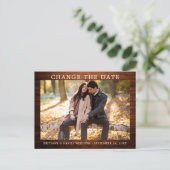 Moderne Eenvoudige Wijzig de Datum Nieuwe Datum Ho Briefkaart (Staand voorkant)