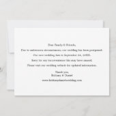 Moderne Eenvoudige wijziging Datum Nieuwe Datum Ka Save The Date (Achterkant)