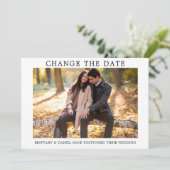 Moderne, eenvoudige wijziging van de datumkaart save the date (Staand voorkant)