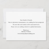 Moderne, eenvoudige wijziging van de datumkaart save the date (Achterkant)